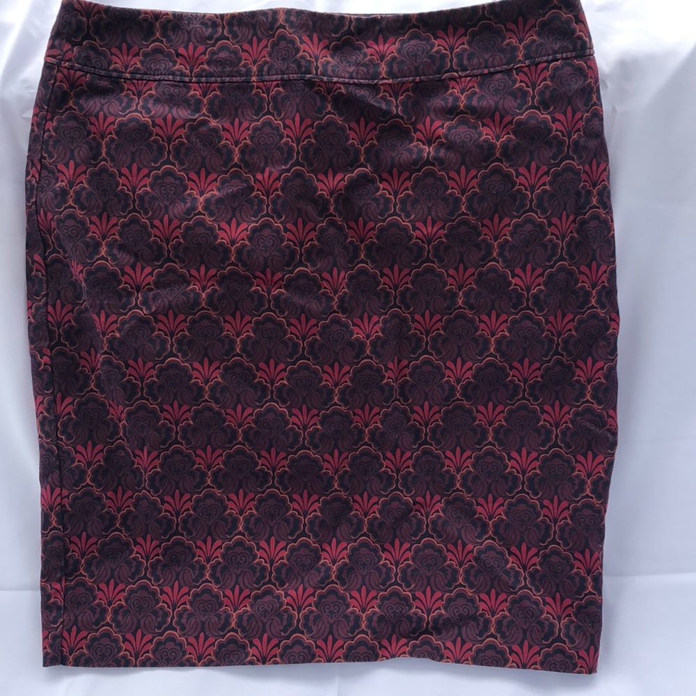 Loft Red / Maroon Professional Pencil Skirt